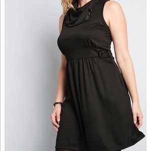 ModCloth Coach Tour A-line dress in Noir